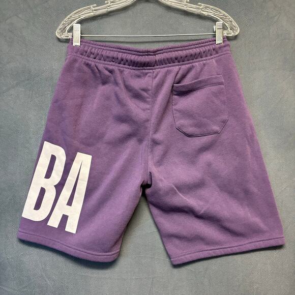 NBA Sweat Shorts Mens Medium Big Graphic Print Logo Basketball Athletic Gym - Picture 9 of 9